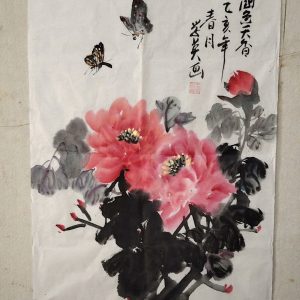 Freehand flower and bird painting-1001110123