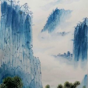 Chinese painting landscape painting with color ink-1058622180