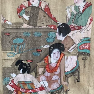 Hand-painted Fine Brushwork Figure Painting Palace Music Scene-182204