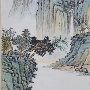 Hand-painted Landscape Painting - Fishing Boats on River-182209